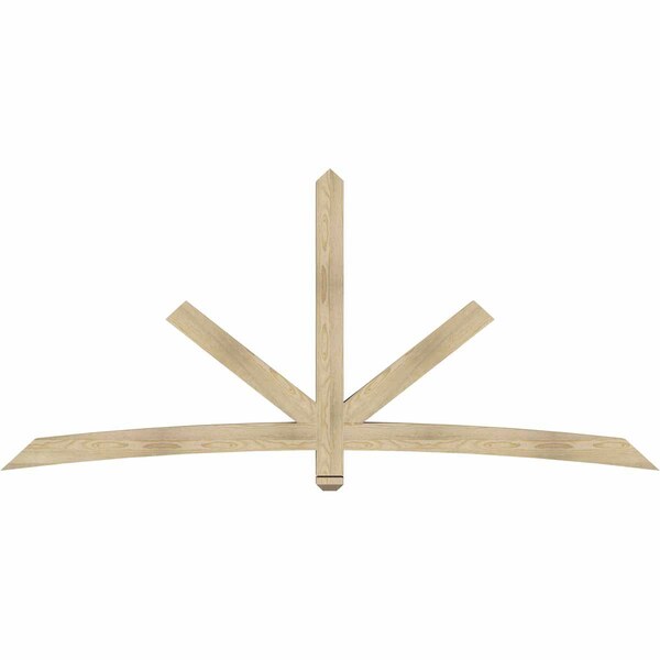 Ekena Millwork Alberta Rough Sawn Timber Gable Bracket, Douglas Fir, 96"W x 44"H x 4"D x 4"F, 11/12 Pitch GBW096X44X0404ALB00RDF - main